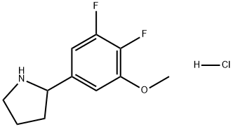 Pyrrolidine, 2-(3,4-difluoro-5-methoxyphenyl)-, hydrochloride (1:1) Struktur