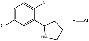 Pyrrolidine, 2-(2,5-dichlorophenyl)-, hydrochloride (1:1) Struktur