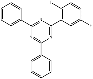 2-(2,5-Difluoro-phenyl)-4,6-diphenyl-[1,3,5]triazine Struktur