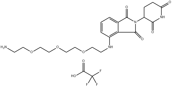 Pomalidomide-PEG3-C2-NH2 (TFA) Struktur