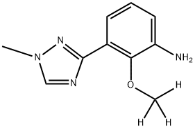 Benzenamine, 2-(methoxy-d3)-3-(1-methyl-1H-1,2,4-triazol-3-yl)- Struktur