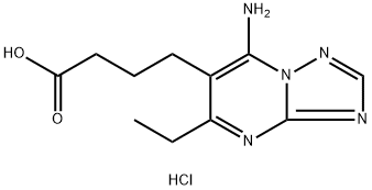 [1,2,4]Triazolo[1,5-a]pyrimidine-6-butanoic acid, 7-amino-5-ethyl-, hydrochloride (1:1) Struktur