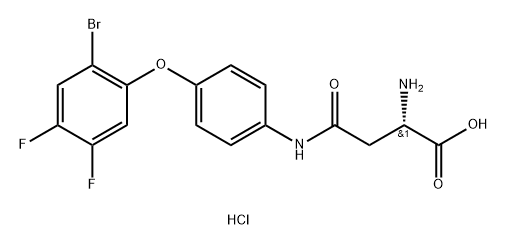 L-Asparagine, N-[4-(2-bromo-4,5-difluorophenoxy)phenyl]-, hydrochloride (1:1) Struktur