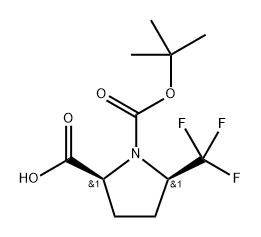 cis-5-Trifluoromethyl-pyrrolidine-1,2-dicarboxylic acid 1-tert-butyl ester|(2R,5S)-1-(叔丁氧基羰基)-5-(三氟甲基)吡咯烷-2-羧酸
