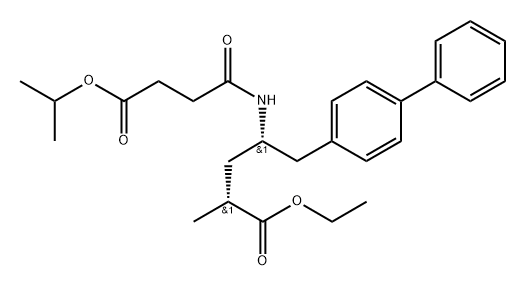 [1,1'-Biphenyl]-4-pentanoic acid, α-methyl-γ-[[4-(1-methylethoxy)-1,4-dioxobutyl]amino]-, ethyl ester, (αR,γS)- Struktur