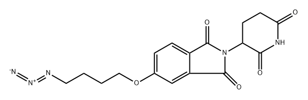 5-(4-azidobutoxy)-2-(2,6-dioxopiperidin-3-yl)isoindoline-1,3-dione Struktur