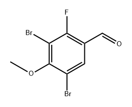 3,5-Dibromo-2-fluoro-4-methoxy-benzaldehyde Struktur