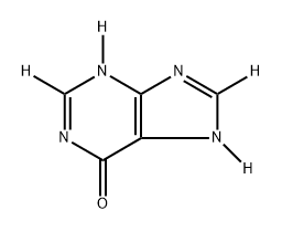 6H-Purin-6-one-2,8-d2, 1,9-dihydro-1,9-d2- Struktur