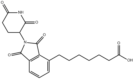 7-(2-(2,6-dioxopiperidin-3-yl)-1,3-dioxoisoindolin-4-yl)heptanoic acid Struktur