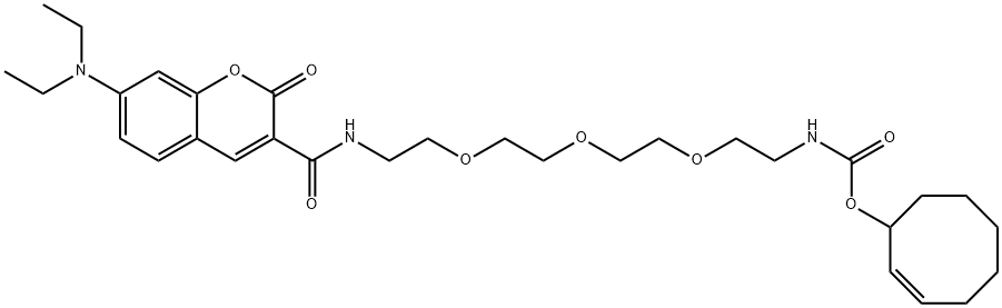 Coumarin-PEG3-TCO*/axial Struktur