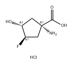 Cyclopentanecarboxylic acid, 1-amino-3-fluoro-4-hydroxy-, hydrochloride (1:1), (1R,3S,4S)-rel-