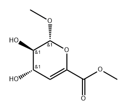 Methyl 4-deoxy-alpha-L-threo-hex-4-enopyranosiduronic acid methyl ester Struktur