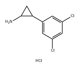 Cyclopropanamine, 2-(3,5-dichlorophenyl)-, hydrochloride (1:1) Struktur