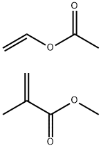 2-Propenoic acid, 2-methyl-, methyl ester, polymer with ethenyl acetate Struktur