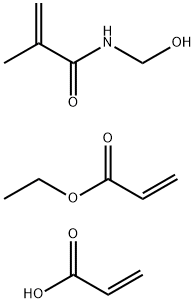 2-Propenoic acid, polymer with ethyl 2-propenoate and N-(hydroxymethyl)-2-methyl-2-propenamide Struktur