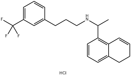 1-Naphthalenemethanamine, 5,6-dihydro-α-methyl-N-[3-[3-(trifluoromethyl)phenyl]propyl]-, hydrochloride (1:1) Struktur