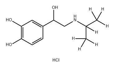 化合物 ISOPROTERENOL-D7 HCL, 2517584-04-0, 結(jié)構(gòu)式