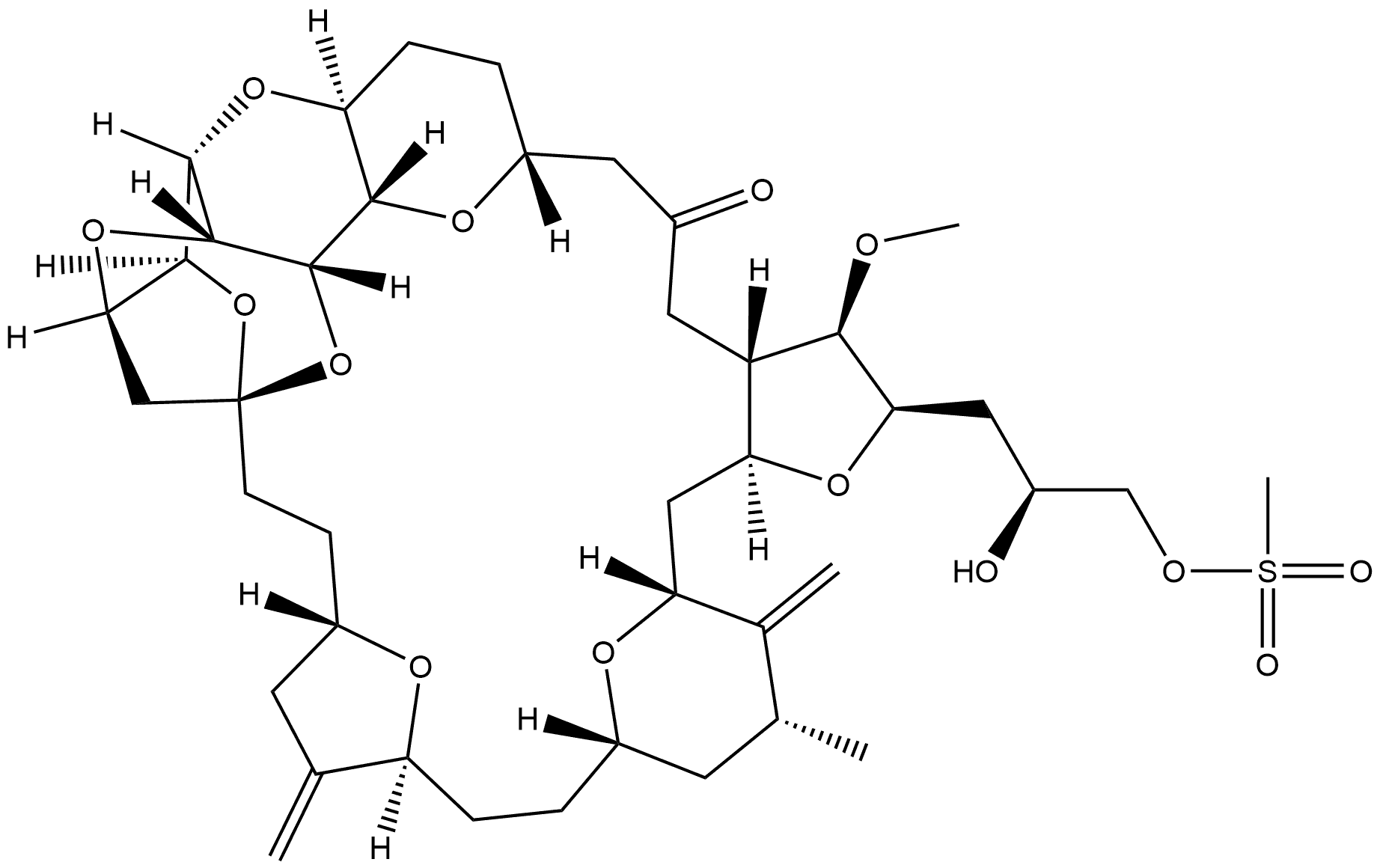 11,15:18,21:24,28-Triepoxy-7,9-ethano-12,15-methano-9H,15H-furo[3,2-i]furo[2',3':5,6]pyrano[4,3-b][1,4]dioxacyclopentacosin-5(4H)-one, hexacosahydro-2-[(2S)-2-hydroxy-3-[(methylsulfonyl)oxy]propyl]-3-methoxy-26-methyl-20,27-bis(methylene)-, (2R,3R,3aS,7R,8aS,9S,10aR,11S,12R,13aR,13bS,15S,18S,21S,24S...