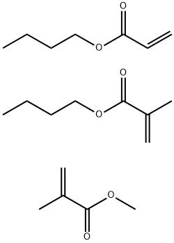 2-Propenoic acid, 2-methyl-, butyl ester, polymer with butyl 2-propenoate and methyl 2-methyl-2-propenoate Struktur