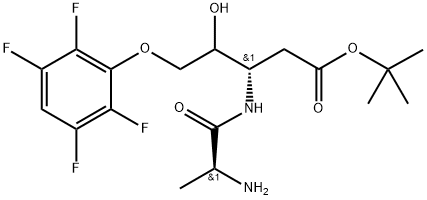 D-?glycero-?Pentonic acid, 3-?[[(2S)?-?2-?amino-?1-?oxopropyl]?amino]?-?2,?3-?dideoxy-?5-?O-?(2,?3,?5,?6-?tetrafluorophenyl)?-?, 1,?1-?dimethylethyl ester, (4ξ)?- (9CI) Struktur