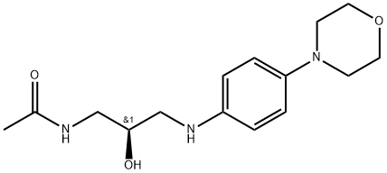 Acetamide, N-[(2R)-2-hydroxy-3-[[4-(4-morpholinyl)phenyl]amino]propyl]- Struktur