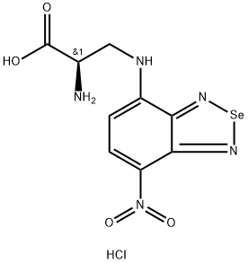 D-Alanine, 3-[(7-nitro-2,1,3-benzoselenadiazol-4-yl)amino]-, hydrochloride (1:1) Struktur