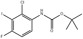 tert-butyl (2-chloro-4-fluoro-3-iodophenyl)carbamate Struktur