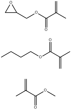 2-Propenoic acid, 2-methyl-, butyl ester, polymer with methyl 2-methyl-2-propenoate and oxiranylmethyl 2-methyl-2-propenoate Struktur