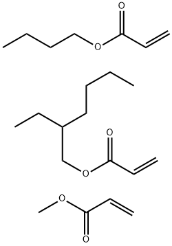 2-Propenoic acid, butyl ester, polymer with 2-ethylhexyl 2-propenoate and methyl 2-propenoate Struktur