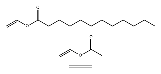 Dodecanoic acid, ethenyl ester, polymer with ethene and ethenyl acetate Struktur