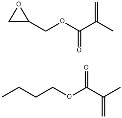 2-Propenoic acid, 2-methyl-, butyl ester, polymer with oxiranylmethyl 2-mehtyl-2-propenoate Struktur