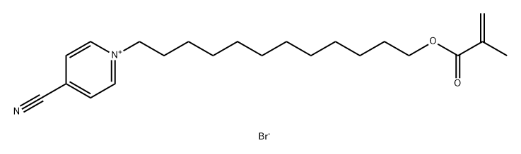 4-cyano-1-[12-[(2-methyl-1-oxo-2-propen-1-yl)oxy]dodecyl]- Struktur