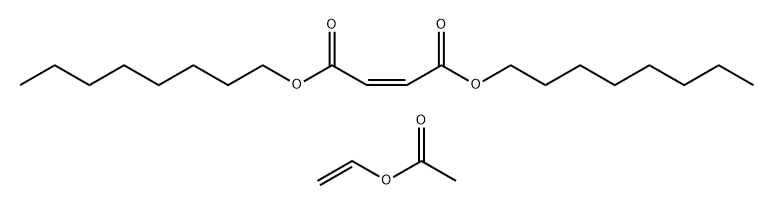 2-Butenedioic acid (2Z)-, dioctyl ester, polymer with ethenyl acetate Struktur