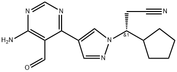 1H-Pyrazole-1-propanenitrile, 4-(6-amino-5-formyl-4-pyrimidinyl)-β-cyclopentyl-, (βR)-|蘆可替尼雜質(zhì)4