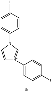 1H-Imidazolium, 1,3-bis(4-iodophenyl)-, bromide (1:1) Struktur