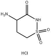 2H-1,2-Thiazin-3(4H)-one, 4-aminodihydro-, 1,1-dioxide, hydrochloride (1:1) Struktur