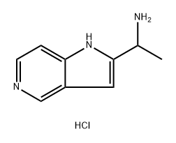 1H-Pyrrolo[3,2-c]pyridine-2-methanamine, α-methyl-, hydrochloride (1:2) Struktur