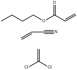 2-Propenoic acid, butyl ester, polymer with 1,1-dichloroethene and 2-propenenitrile Struktur