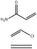 2-Propenamide, polymer with chloroethene and ethene Struktur