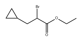 Cyclopropanepropanoic acid, α-bromo-, ethyl ester Struktur