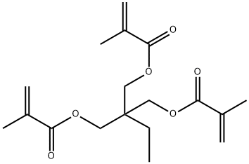 2-Propenoic acid, 2-methyl-, 2-ethyl-2-[[(2-methyl-1-oxo-2-propenyl)oxy]methyl]-1,3-propanediyl ester, homopolymer Struktur