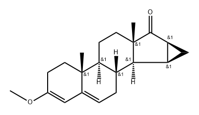 (4aR,4bS,6aS,7aS,8aS,8bR,8cR)-2-methoxy-4a,6a-dimethyl-4,4a,4b,5,6,6a,7a,8,8a,8b,8c,9-dodecahydrocyclopropa[4,5]cyclopenta[1,2-a]phenanthren-7(3H)-one Struktur