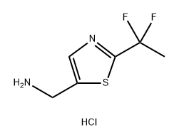 1-[2-(1,1-difluoroethyl)-1,3-thiazol-5-yl]methanamine hydrochloride Struktur