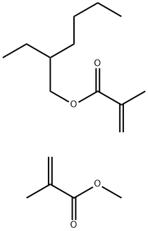 2-Propenoic acid, 2-methyl-, 2-ethylhexyl ester, polymer with methyl 2-methyl-2-propenoate Struktur