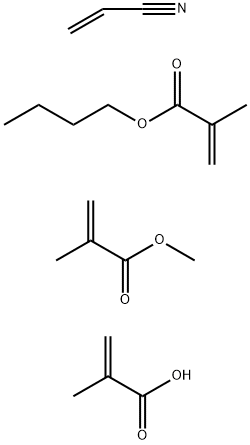 2-Propenoic acid, 2-methyl-, polymer with butyl 2-methyl-2-propenoate, methyl 2-methyl-2-propenoate and 2-propenenitrile Struktur