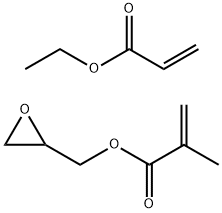 2-Propenoic acid, 2-methyl-, oxiranylmethyl ester, polymer with ethyl 2-propenoate Struktur