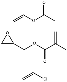 2-Propenoic acid, 2-methyl-, oxiranylmethyl ester, polymer with chloroethene and ethenyl acetate Struktur