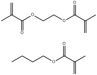 2-Propenoic acid, 2-methyl-, 1,2-ethanediyl ester, polymer with butyl 2-methyl-2-propenoate Struktur