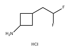 Cyclobutanamine, 3-(2,2-difluoroethyl)-, hydrochloride (1:1) Struktur