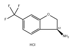 (S)-6-(Trifluoromethyl)-2,3-dihydrobenzofuran-3-amine hydrochloride Struktur